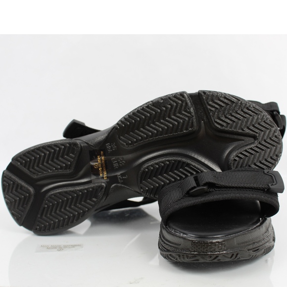Black Velcro Straps flatform Wedge Sandal - Picture 4 of 6